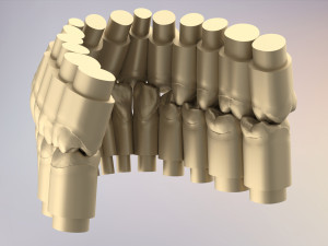 3D Dental Jaws Replica with Detachable Teeth Modèles 3D en vedette