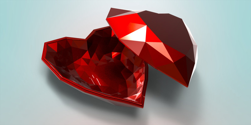 Heart-Shaped Box Modelo de Impressão 3D .c4d .max .obj .3ds .fbx .stl .blend 