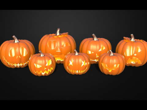 Spooky Spectacular 3D Printable Halloween Pumpkin Collection Model do druku 3D