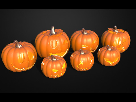 Spooky Spectacular 3D Printable Halloween Pumpkin Collection Model Cetak 3D