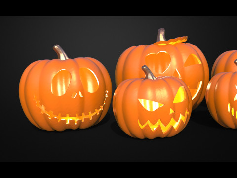Spooky Spectacular 3D Printable Halloween Pumpkin Collection Model Cetak 3D