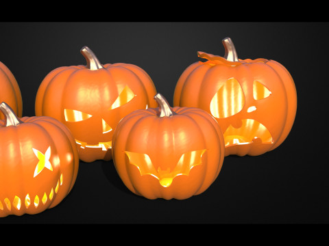 Spooky Spectacular 3D Printable Halloween Pumpkin Collection Model Cetak 3D