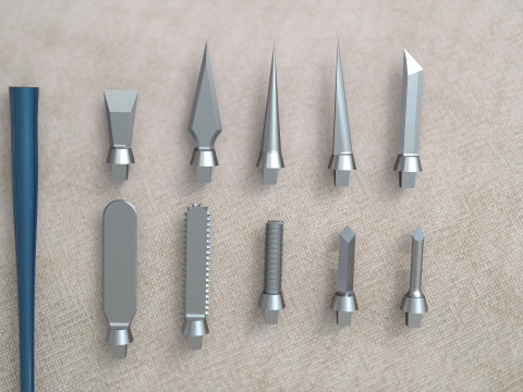 Carving Tool Set For Wax Zirconia Wood and More Model 3D