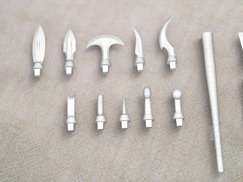 Carving Tool Set For Wax Zirconia Wood and More Model 3D