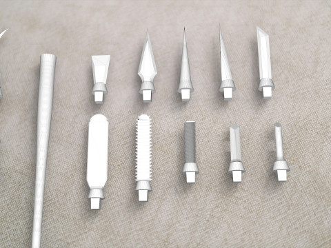 Carving Tool Set For Wax Zirconia Wood and More Model 3D