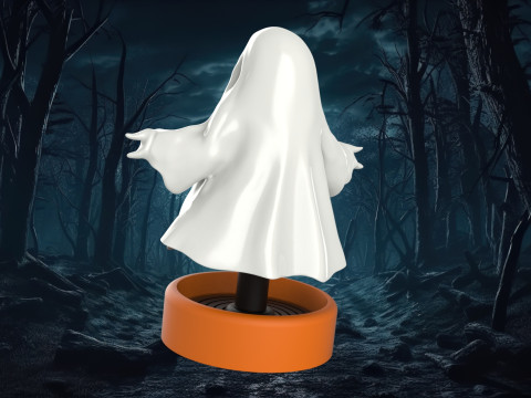 Springy Ghost 3D Printable Halloween Decoration Modelo de Impressão 3D