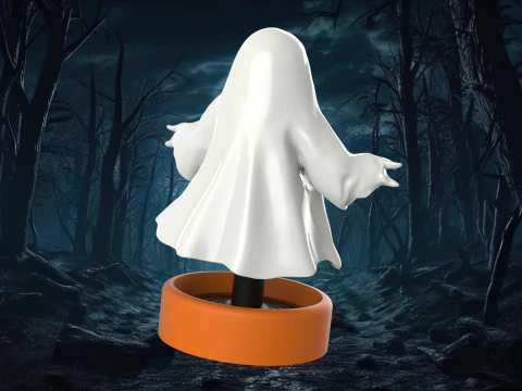 Springy Ghost 3D Printable Halloween Decoration 3D Print Model