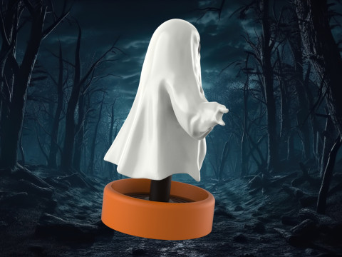 Springy Ghost 3D Printable Halloween Decoration Modelo de Impressão 3D