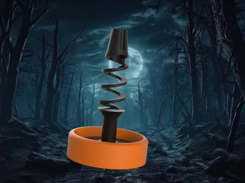 Springy Ghost 3D Printable Halloween Decoration 3D Print Model