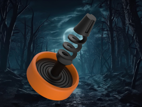 Springy Ghost 3D Printable Halloween Decoration Modelo de Impressão 3D