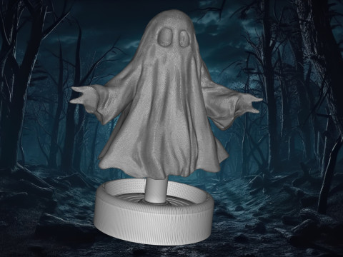 Springy Ghost 3D Printable Halloween Decoration Modelo de Impressão 3D