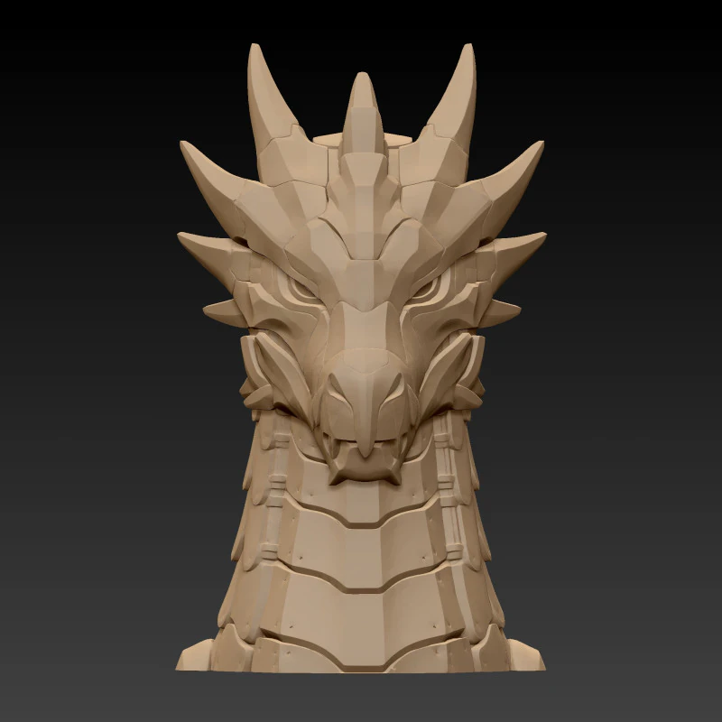Cyberpunk Dragon 3D Print Model .c4d .max .obj .3ds .fbx .stl .blend 