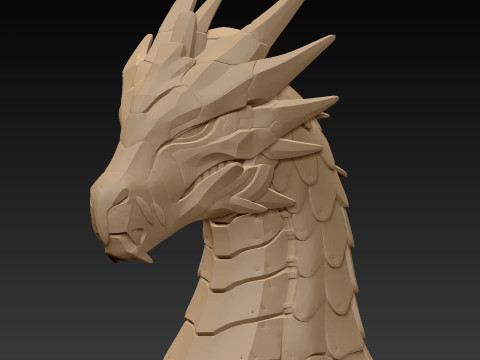 赛博朋克龙 3D 打印模型