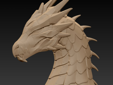 赛博朋克龙 3D 打印模型