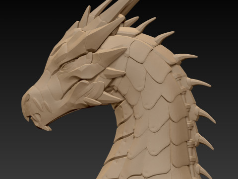 赛博朋克龙 3D 打印模型