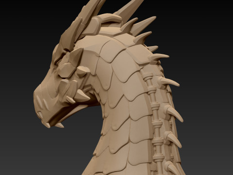 赛博朋克龙 3D 打印模型
