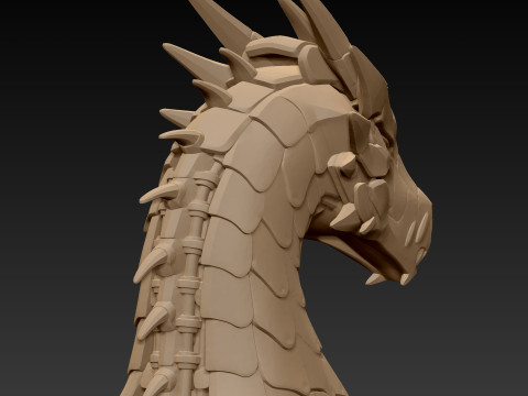 赛博朋克龙 3D 打印模型