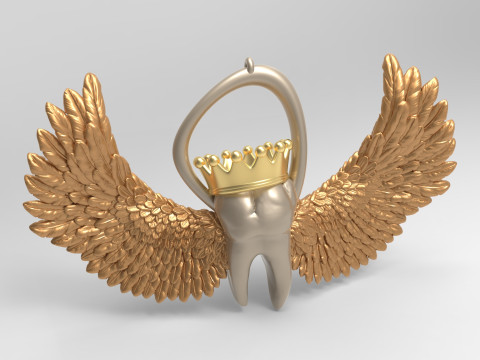Angel Tooth 3D Printable Ornament 3D Print Model