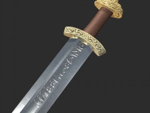 high quality viking sword 3D Model
