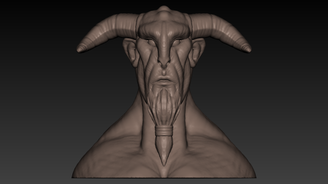 creature head bust 3d print 3D 프린트 모델 .c4d .max .obj .3ds .fbx .stl .blend 