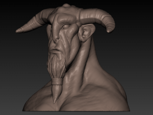 creature head bust 3d print 3D 프린트 모델