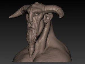 creature head bust 3d print 3D Print Model