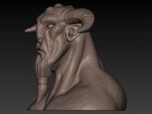 creature head bust 3d print 3D 프린트 모델