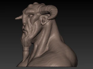 creature head bust 3d print 3D Print Model