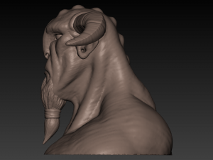 creature head bust 3d print 3D 프린트 모델