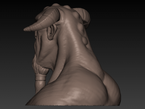 creature head bust 3d print 3D 프린트 모델