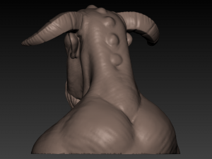 creature head bust 3d print 3D 프린트 모델