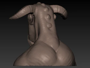 creature head bust 3d print 3D Print Model