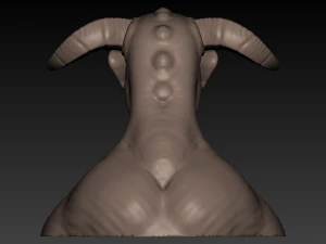 creature head bust 3d print 3D Print Model