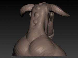 creature head bust 3d print 3D 프린트 모델