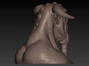 creature head bust 3d print 3D 프린트 모델