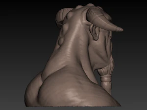 creature head bust 3d print 3D Print Model