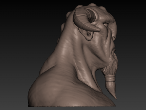 creature head bust 3d print 3D 프린트 모델