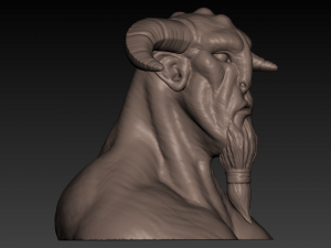 creature head bust 3d print 3D 프린트 모델