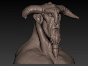 creature head bust 3d print 3D 프린트 모델