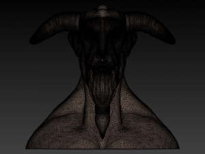 creature head bust 3d print 3D 프린트 모델