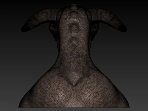 creature head bust 3d print 3D Print Model