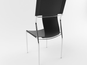 leather chair stainless steel Modelo 3D