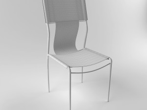 leather chair stainless steel Modelo 3D