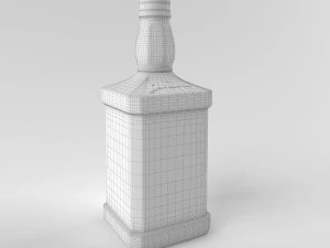 jack daniels tennessee whiskey bottle 3D Model