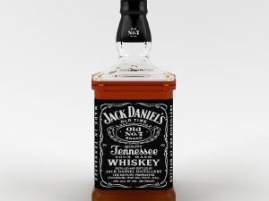 jack daniels tennessee whiskey bottle Modelo 3D