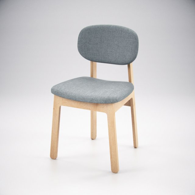 the curated nomad garcia - dining chair 3D Model .c4d .max .obj .3ds .fbx .stl .blend