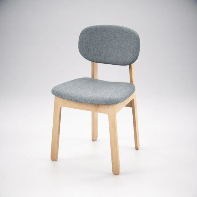 the curated nomad garcia - dining chair 3D Model .c4d .max .obj .3ds .fbx .stl .blend 