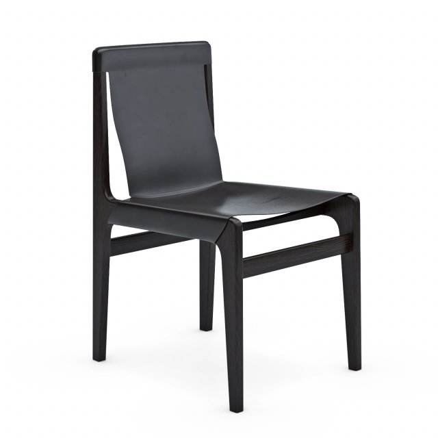 Burano Charcoal Grey Leather Sling Chair Modelo 3D .c4d .max .obj .3ds .fbx .stl .blend 