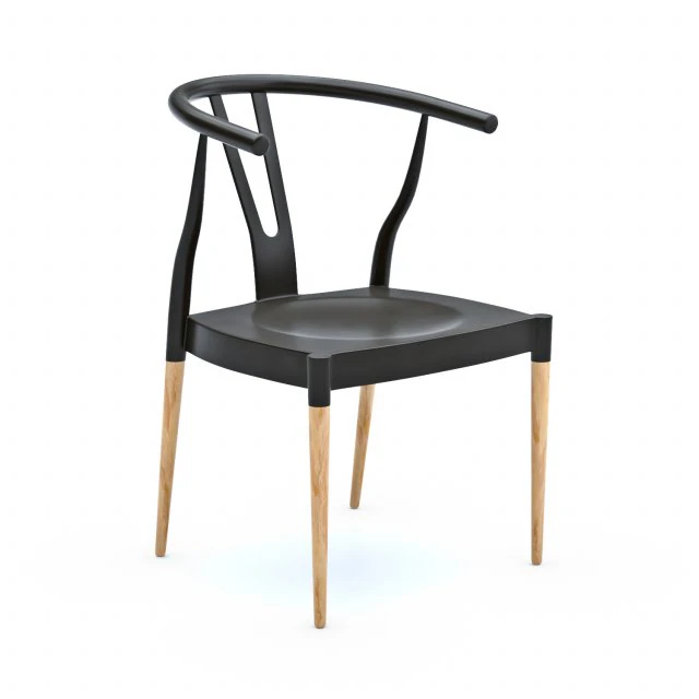 Wishbone Style Dining Chair 3D Model .c4d .max .obj .3ds .fbx .stl .blend 