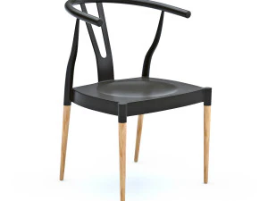 Wishbone Style Dining Chair 3D Model